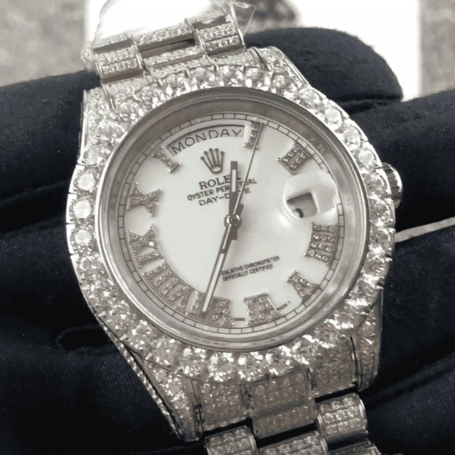 WellDesigned Rolex Day-Date II Diamond-Set Timepiece 218239 True Clone 1: 1090