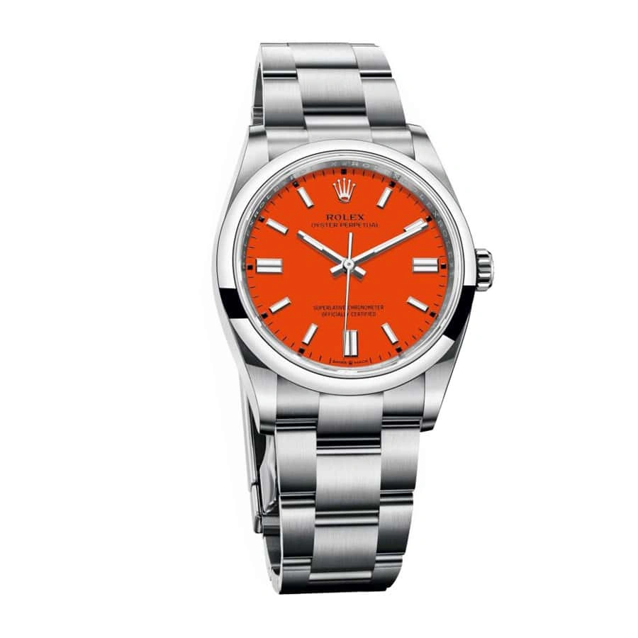 Thermal Rolex Oyster Perpetual 126000 “Coral Red Dial” Ultra Detailed Clone 861