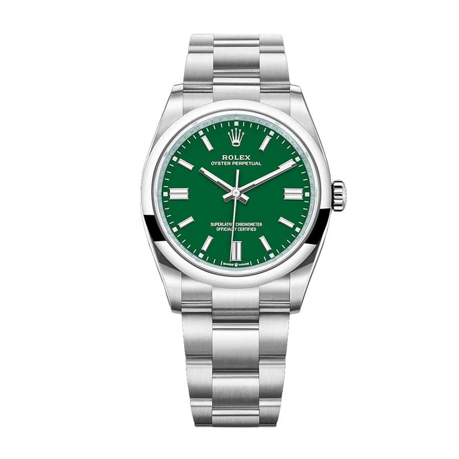 Original Rolex Oyster Perpetual 126000 “Green Dial” Ultra Clone 1: 860