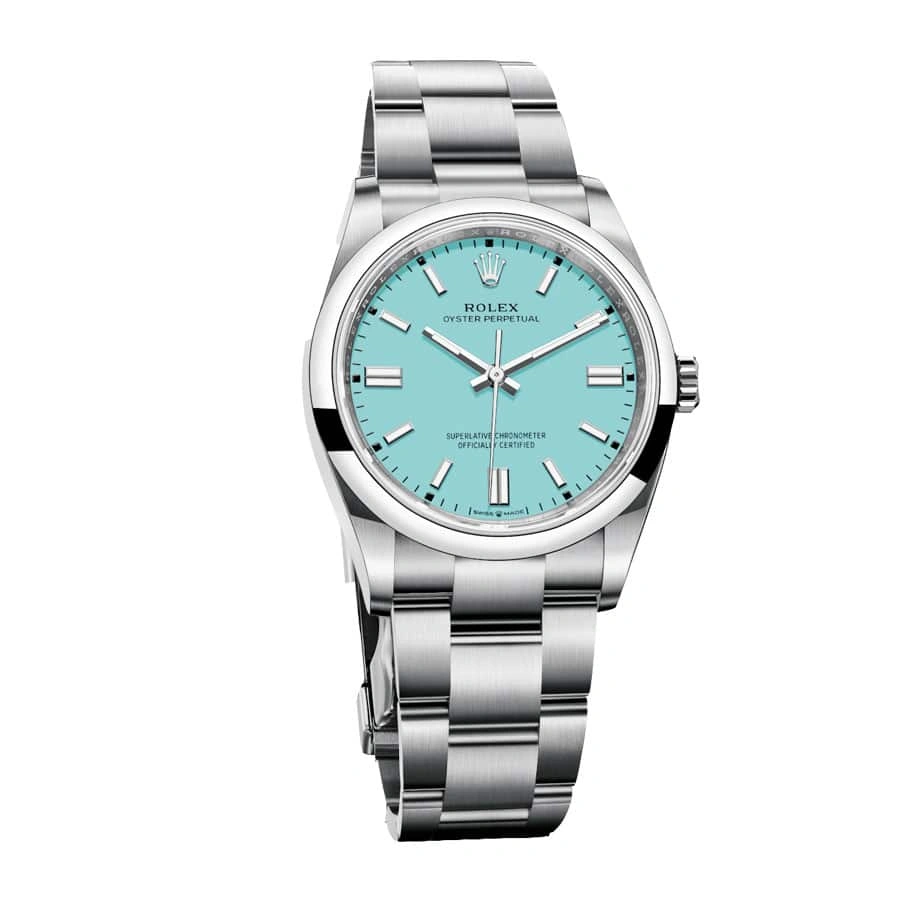 Rolex Oyster Perpetual 126000 “Turquoise Blue Dial” First-Class Replica Breathable 863