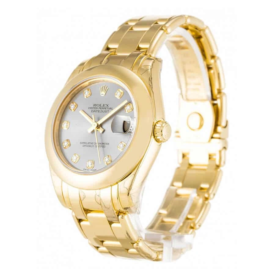 Lightweight Rolex Pearl Master 81208 Gold & Diamond Dial Super Clone  Replica 1: 869