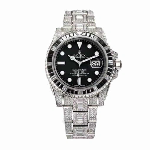 WrinkleFree Rolex Submariner 116610LN-97200 “Iced Out” Precision Clone 1105