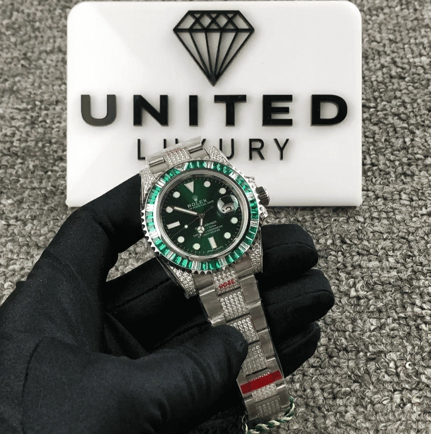 EasyMatch Rolex Submariner 116610LV “Hulk Iced Out”  Replica 1: 1106