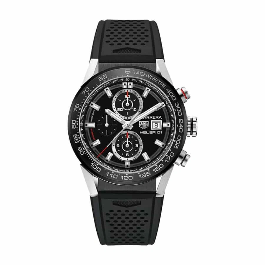 DailyWear TAG Heuer Carrera Chronograph CBN2A1B.BA0643 “Black Rubber” Deluxe Copy Quality 982