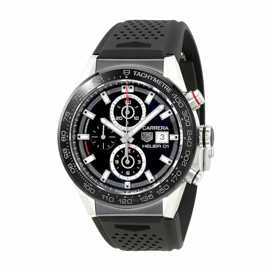 DailyWear TAG Heuer Carrera Chronograph CBN2A1B.BA0643 “Black Rubber” Deluxe Copy Quality 982